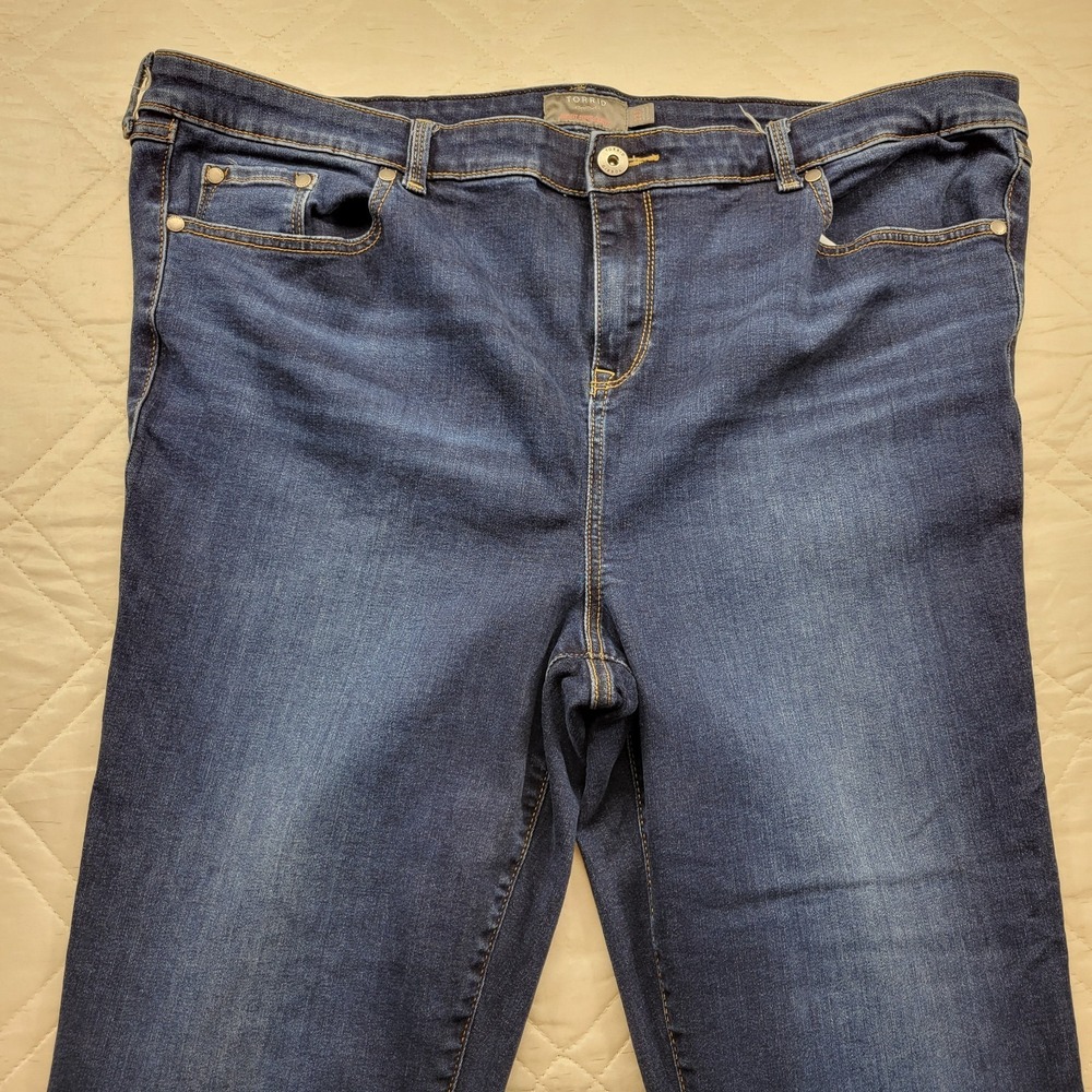 Torrid Midfit Super Skinny Super Soft blue jeans size 22T - Picture 3 of 6